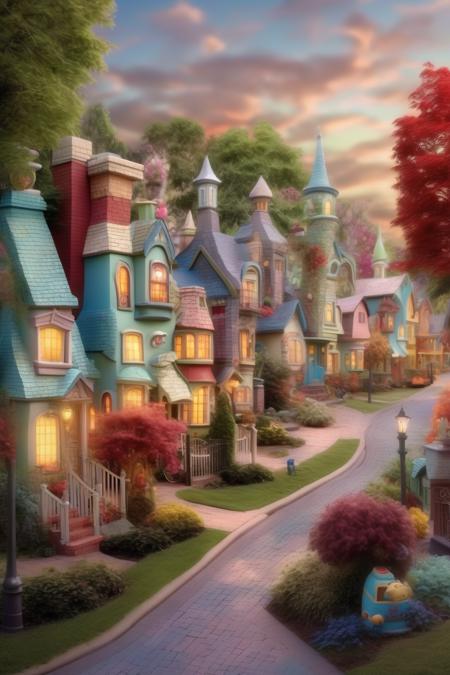 00417-3473765764-_lora_Thomas Kinkade Style_1_Thomas Kinkade Style - whimisical neighborhood for a real estate photo in thomas kinkade style.png